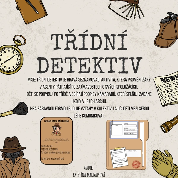 Třídní detektiv - Hra pro stmelení kolektivu