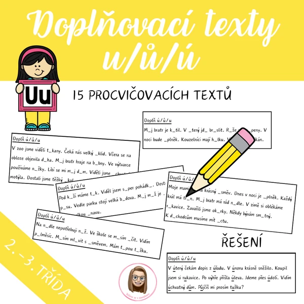 Ú/Ů/U - doplňování do textu