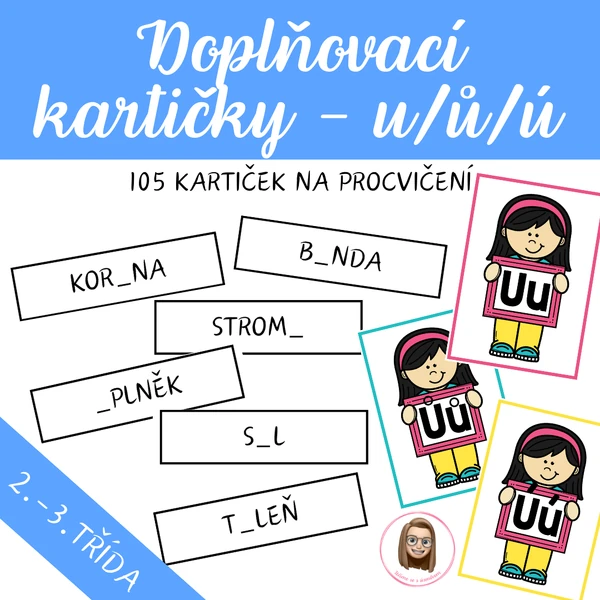 Ú/Ů/U - doplňovací kartičky