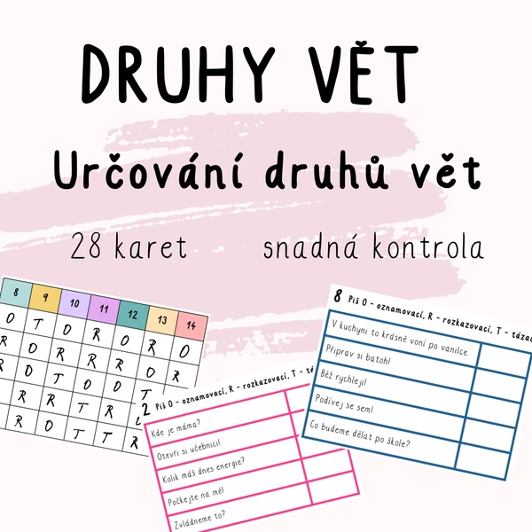 Druhy vět - určování druhů s kontrolou
