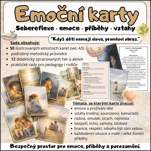 EMOČNÍ KARTY - sebereflexe - emoce - příběhy - vztahy