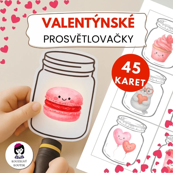 Valentýnské prosvětlovací obrázky | valentýnské prosvětlovačky | Valentýn | stíny | stínohrátky