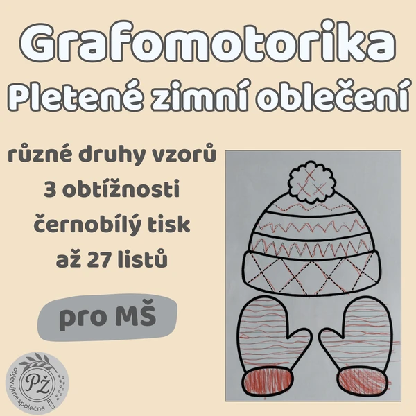 Grafomotorika - Pletené zimní oblečení