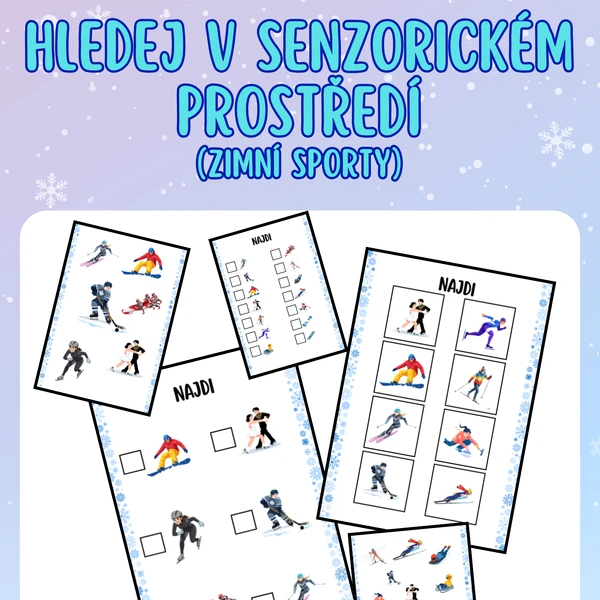Hledej v senzorickém prostředí (Zimní sporty)