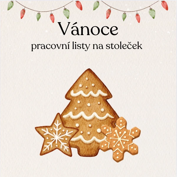 Pracovní listy na stoleček - Vánoce 