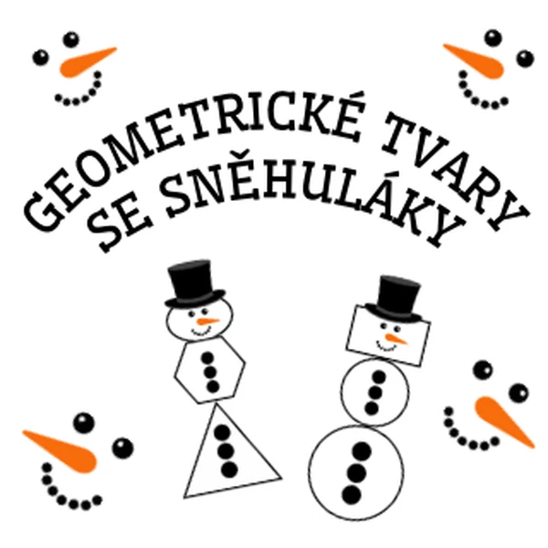 Geometrické tvary se sněhuláky