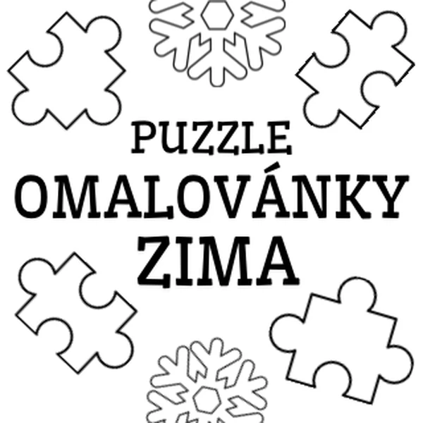 Puzzle omalovánky- zima