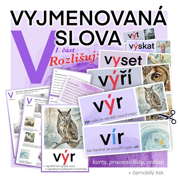 Vyjmenovaná slova po V (1. část) - rozlišování 