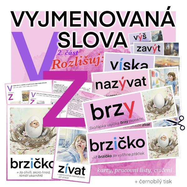 Vyjmenovaná slova po V – 2. část a po Z - rozlišování 
