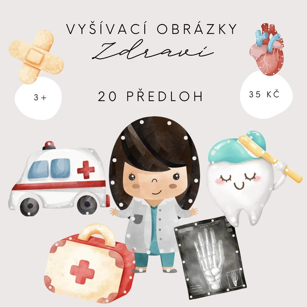 Vyšívací / provlékací obrázky - zdraví