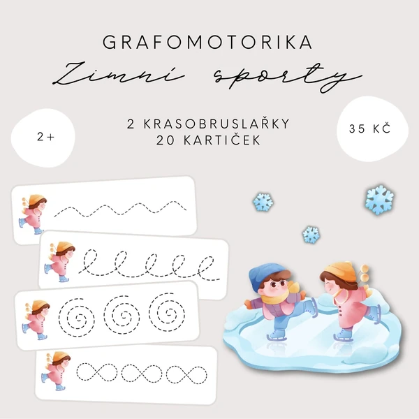 Grafomotorika - zimní sporty