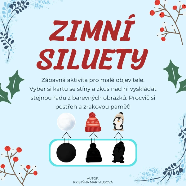 Zimní siluety - Poskládej řadu!