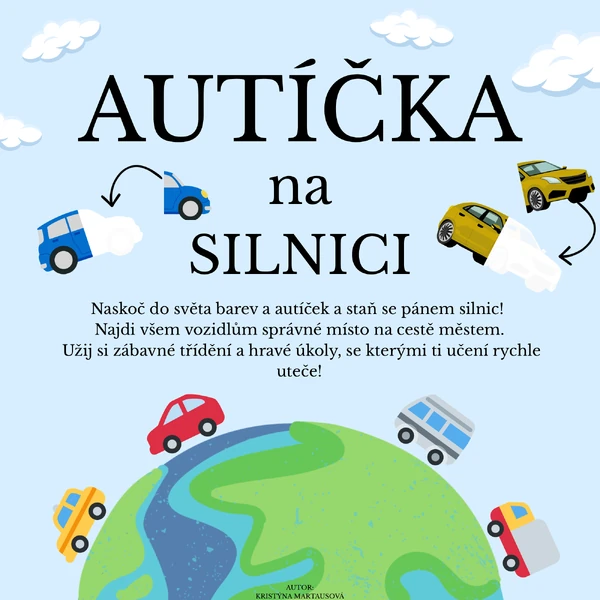 Autíčka na silnici - Zábavná didaktická aktivita