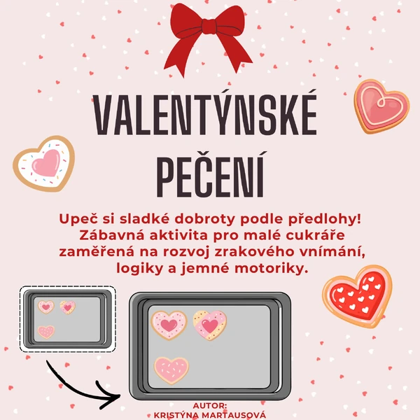 Valentýnské pečení - Skládání podle šablony