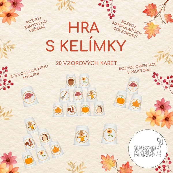 Podzimní hra s kelímky