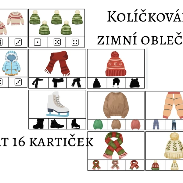 Kolíčkování - zimní oblečení
