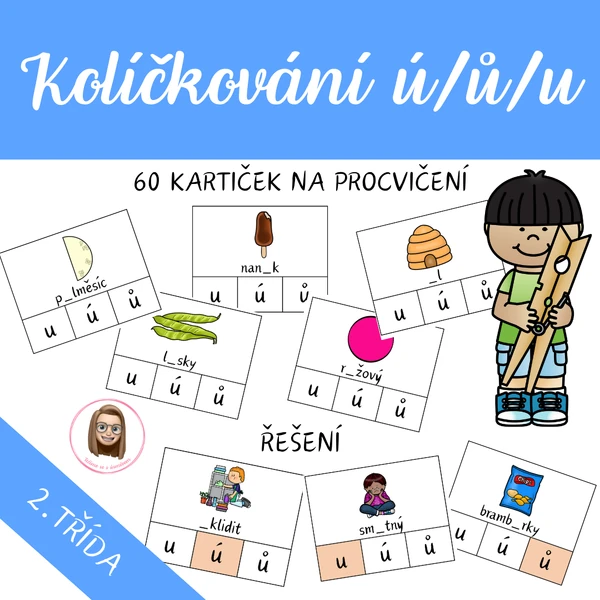 Ú/Ů/U - kolíčkování
