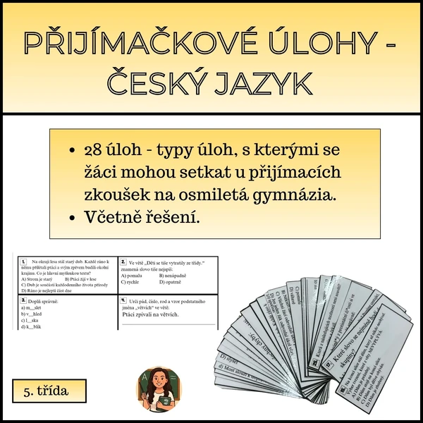 Přijímačkové úlohy - český jazyk