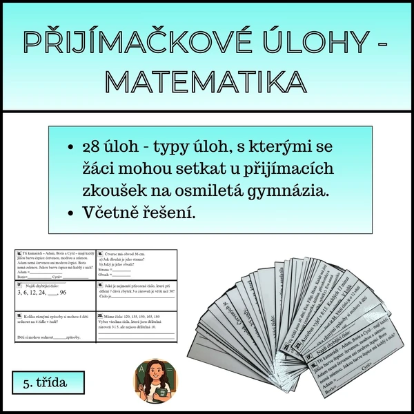 Přijímačkové úlohy - matematika