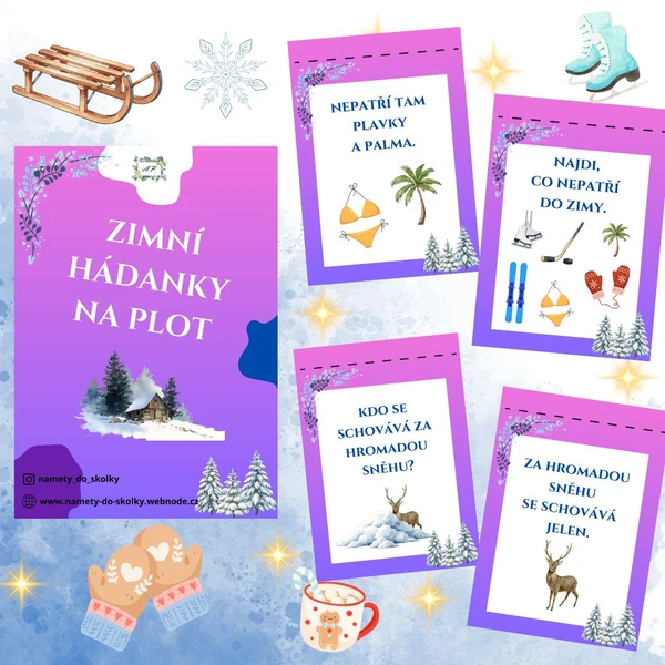 Zimní hádanky na plot 