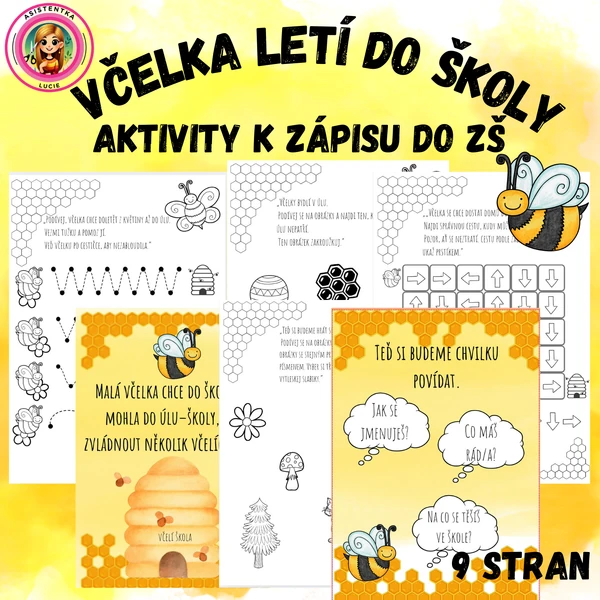 Včelka letí do školy - aktivity k zápisu do základní školy