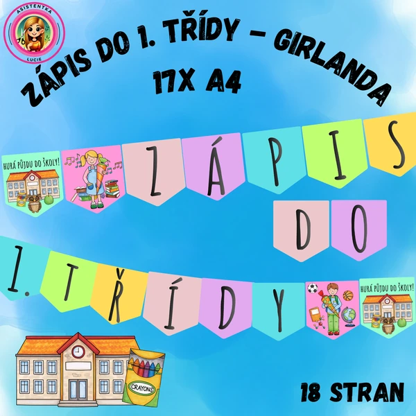 Girlanda k zápisu do 1. třídy