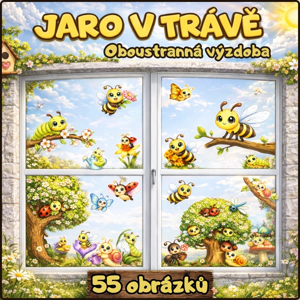 JARO - OBOUSTRANNÁ VÝZDOBA nejen do oken - HMYZ