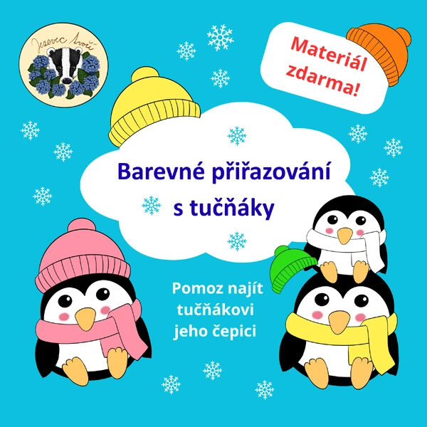 Barevné přiřazování s tučňáky 