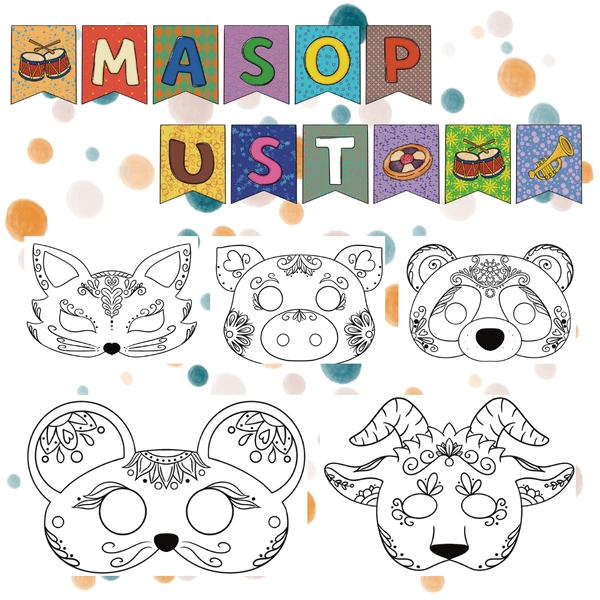 Masopust - girlanda a škrabošky