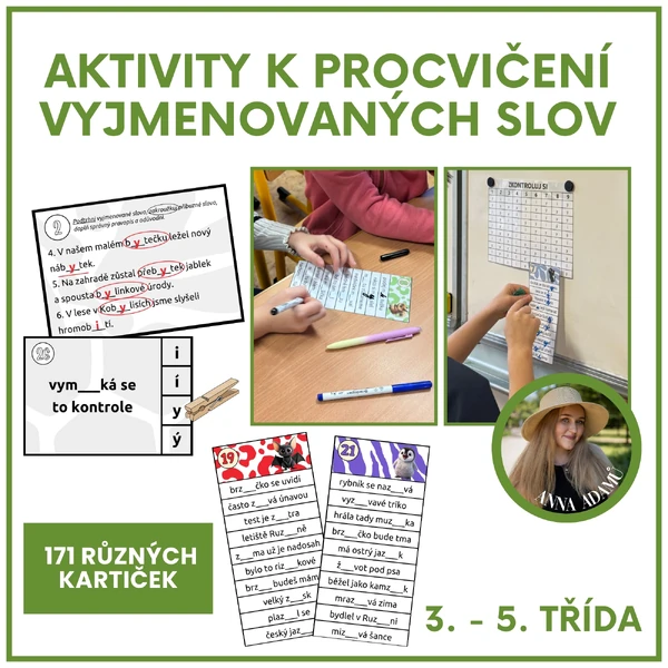 Aktivity k procvičení vyjmenovaných slov