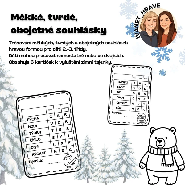 Luštění - měkké, tvrdé, obojetné souhlásky