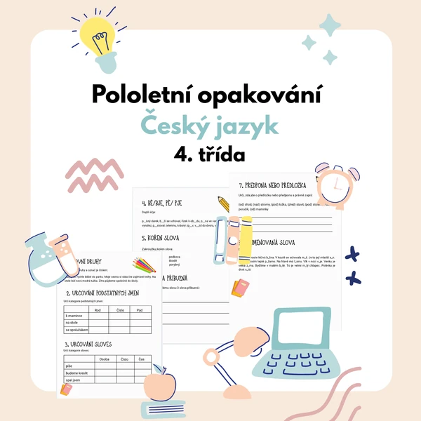 Pololetní opakování 4. třídy z českého jazyka