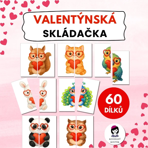 Valentýnská skládačka | Puzzle | Valentýn | Únor | Láska
