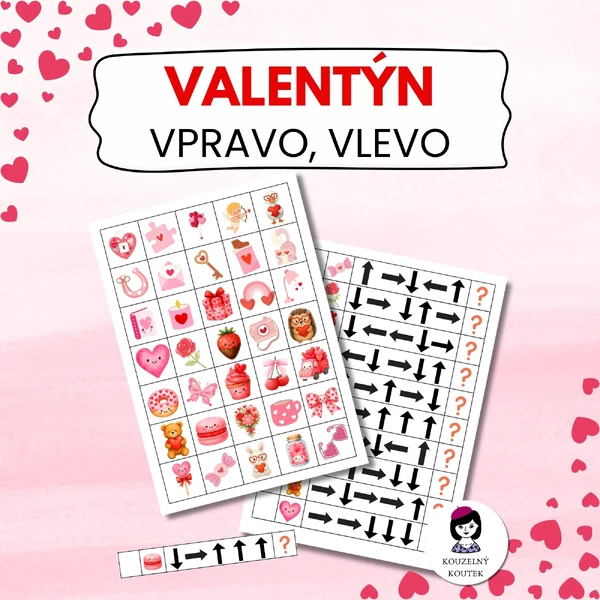 Valentýnské šifrování | Valentýn | Vpravo, vlevo | Orientace | Láska | Únor