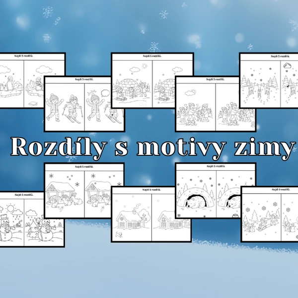 Rozdíly se zimními motivy