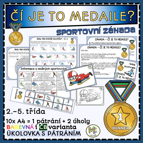 ČÍ JE TO MEDAILE? - ÚKOLOVKA S PÁTRÁNÍM - 2. - 5. TŘÍDA