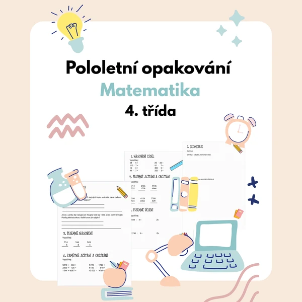 Pololetní opakování 4. třídy z matematiky