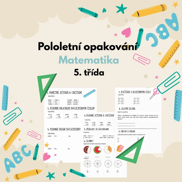 Pololetní opakování 5. třídy z matematiky