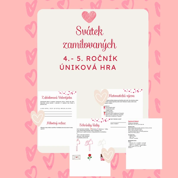 Valentýnská úniková hra pro 4. - 5. třídu