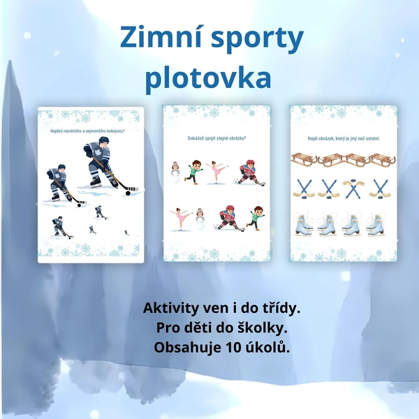 Zimní sporty plotovka ⛸️⛷️