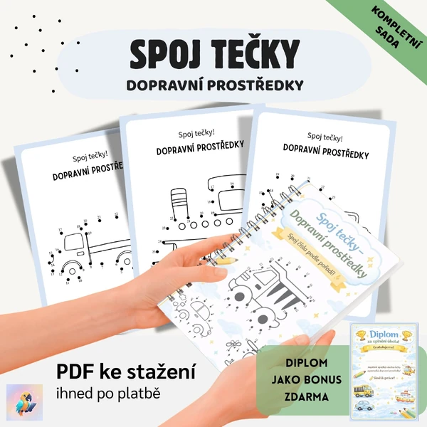 Spoj tečky – dopravní prostředky 