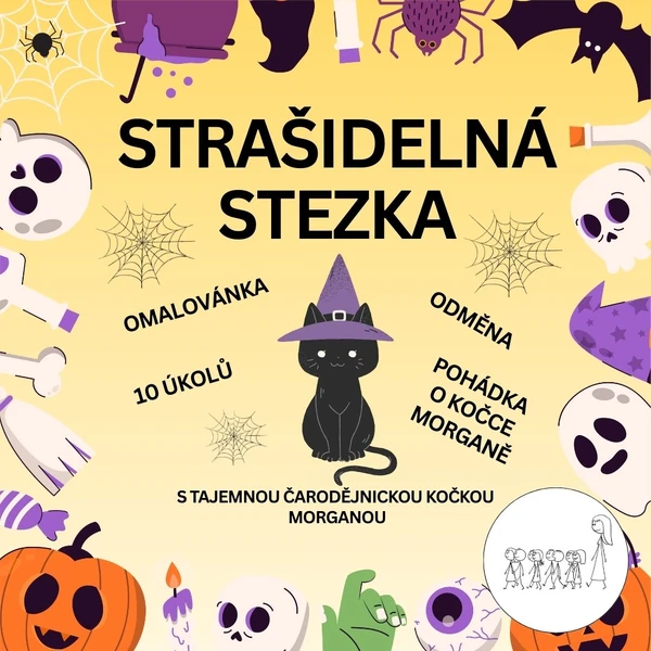 Strašidelná stezka s tajemnou kočkou Morganou