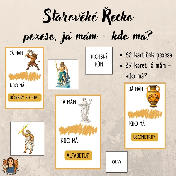 Starověké Řecko - pexeso a já mám - kdo má?