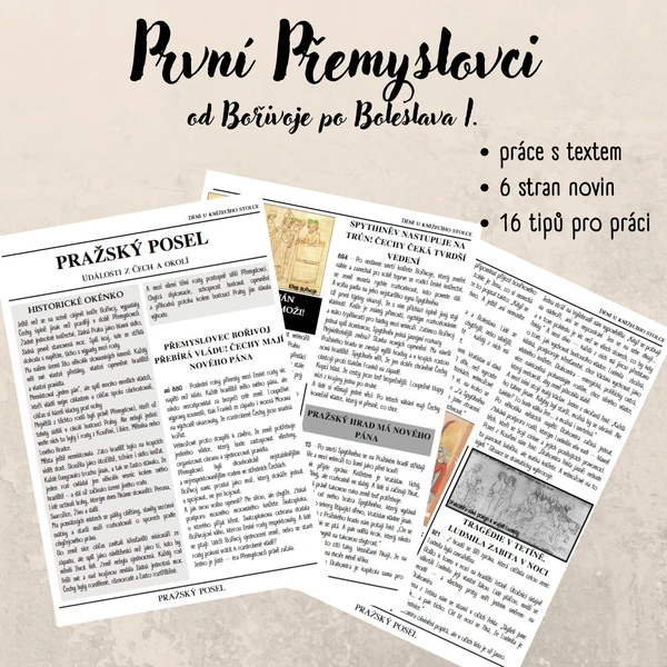 První Přemyslovci - noviny