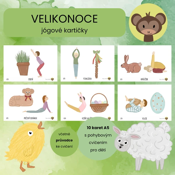 Velikonoce - jógové kartičky 