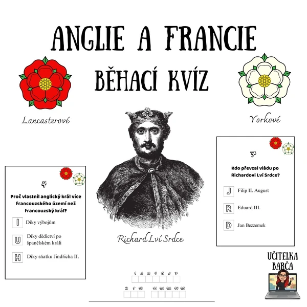 Běhací kvíz - Anglie a Francie