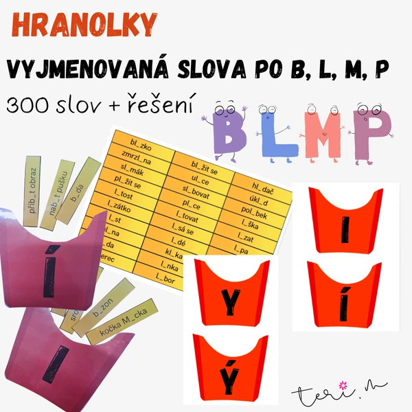 HRANOLKY - vyjmenovaná slova po B, L, M, P
