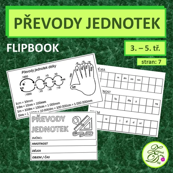 Převody jednotek - flipbook