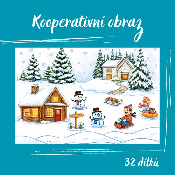 Kooperativní obraz - ZIMA (32 dílků)