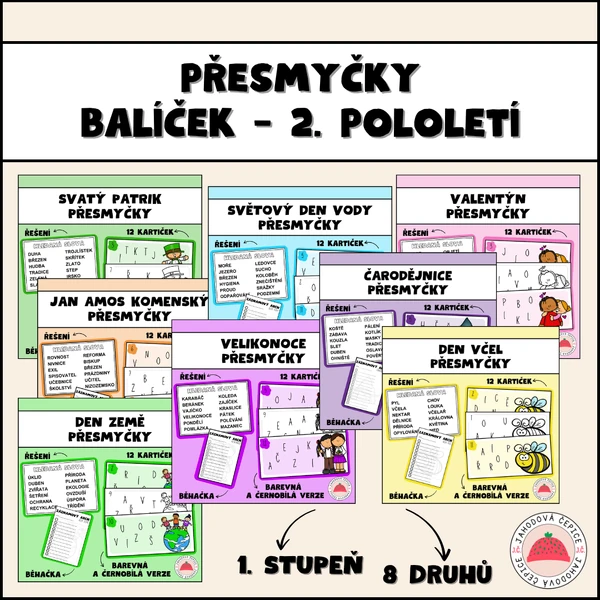 Přesmyčky - balíček - 2. pololetí